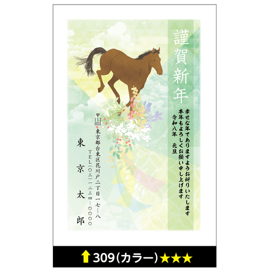 年賀状 カラー 309