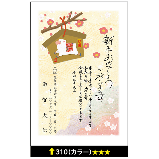 年賀状 カラー 310