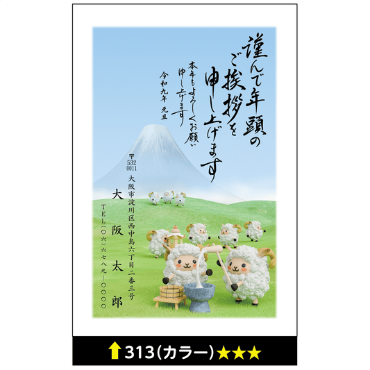 年賀状 カラー 313