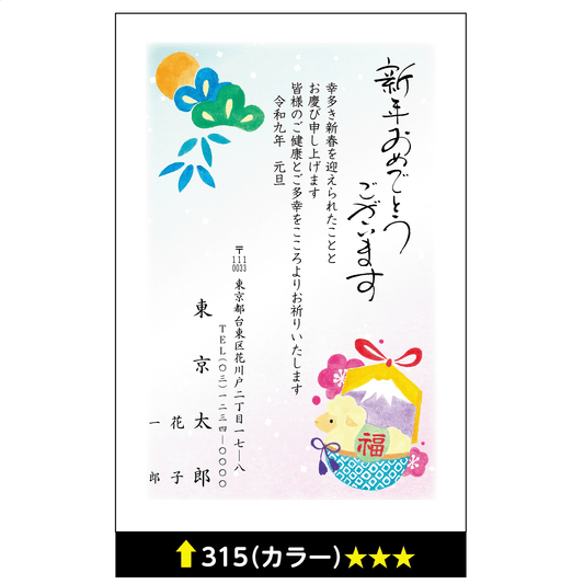 年賀状 カラー 315