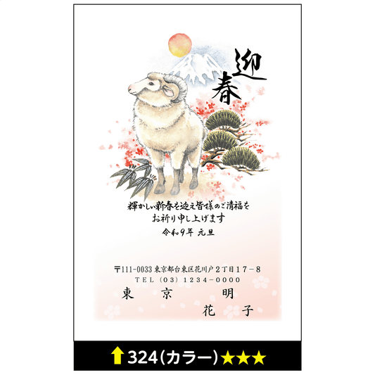 年賀状 カラー 324
