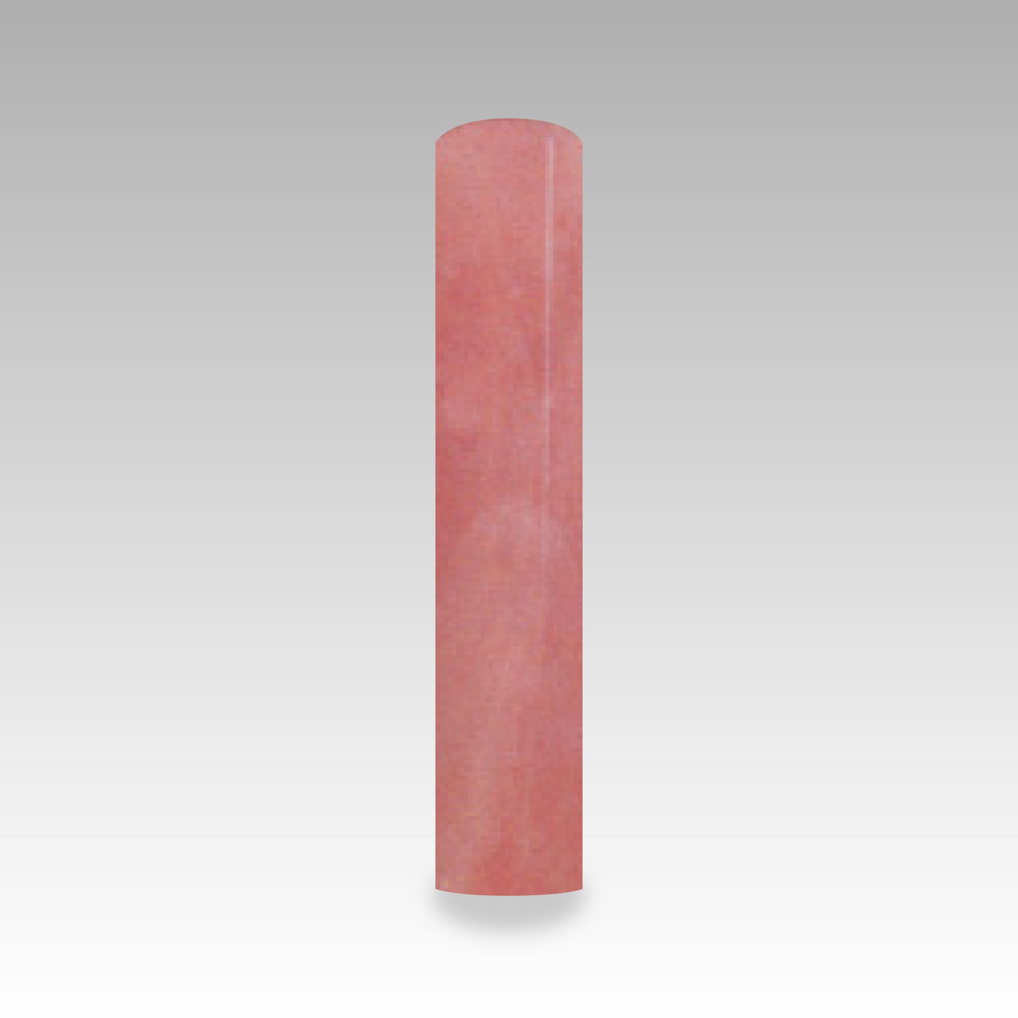 19mm角棒 全長66mm 天然紅水晶 獅子付き 印材 角印 置物 彫刻料